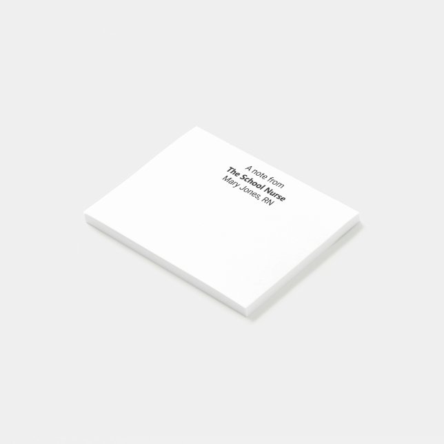 Una nota de la Enfermera Escolar y las Notas Post- (En perspectiva)