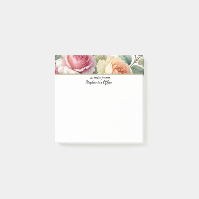 Una nota de la libreta de Personalized Office Rose (Anverso)