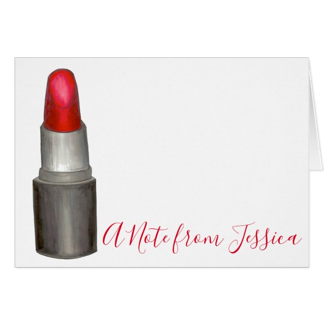 Una Nota De La Personalizada Red Lipstick Tube Mak (Anverso (Horizontal))