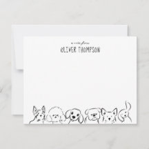 Una Nota De La Tarjeta De Nota De Esbozo De Animal