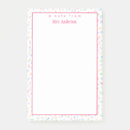 Una nota de - Nombre del profesor Personalizado - 