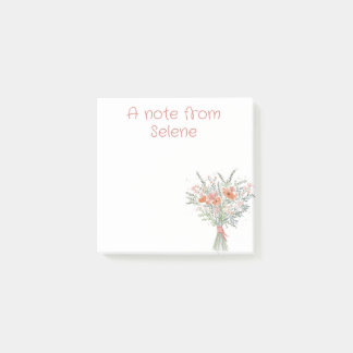 Una nota de Personalizado Floral Post-it Notes