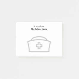 Una nota de School Nurse & Cap Post-it Notes