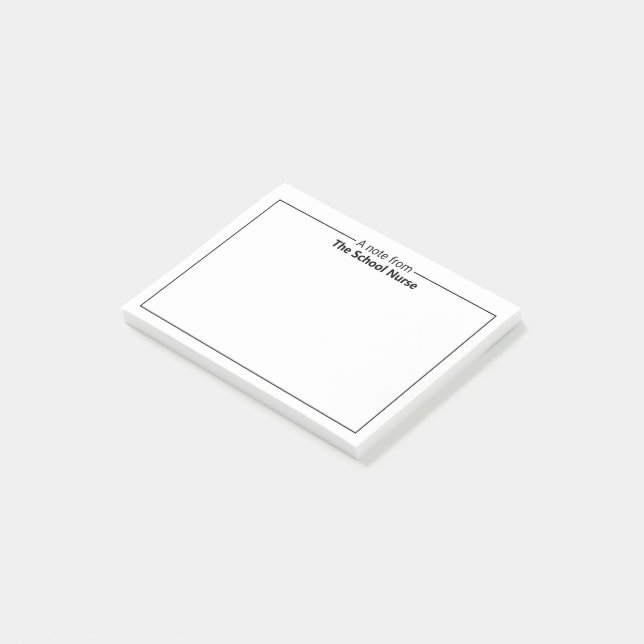 Una nota de School Nurse Post-It Notes (En perspectiva)