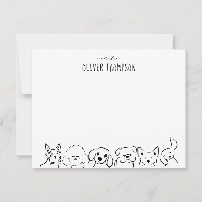 Una nota de Tarjeta de nota de boceto de animal de (Anverso)