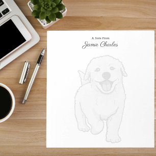 Una Nota Del Bloc De Notas Moderno Cute Golden Ret