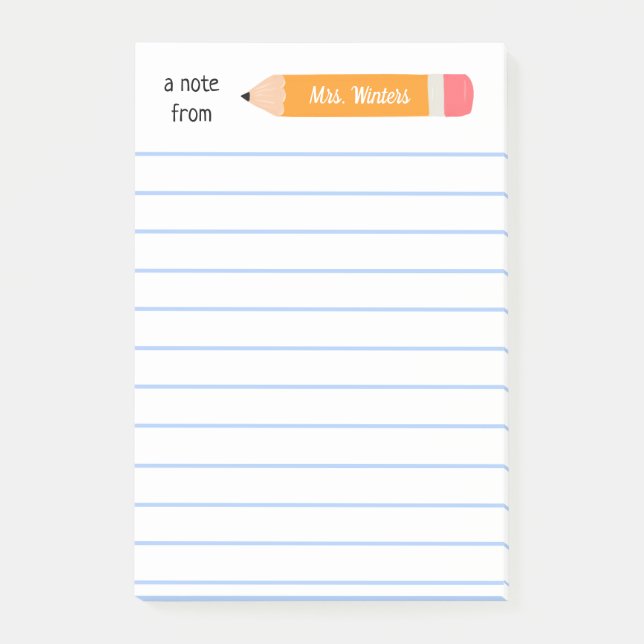 Una nota del lápiz amarillo... enseña regalo. (Anverso)