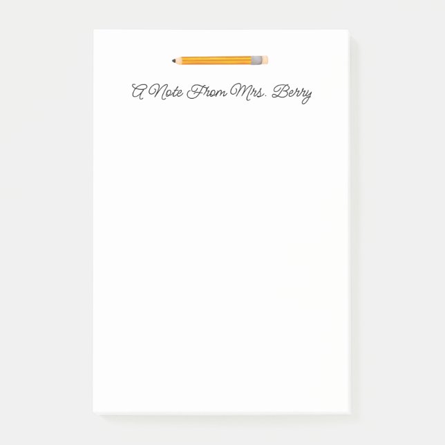 Una Nota Del Lápiz De Maestros