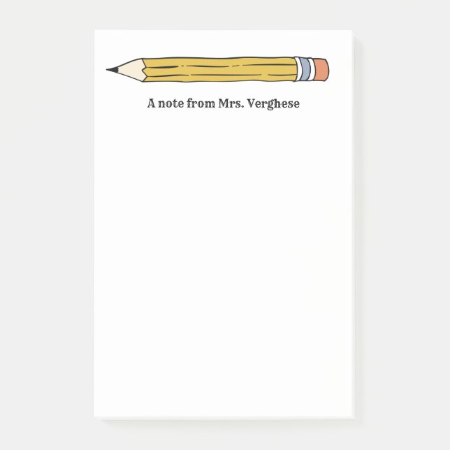 Una Nota Del Lápiz Número 2 Del Profesor (Anverso)