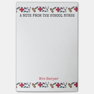 Una nota del lindo personalizada enfermera de la