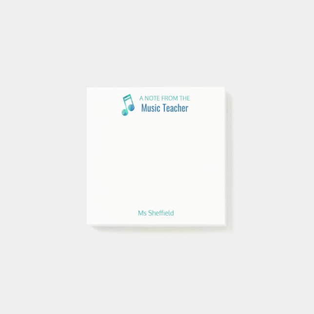 Una nota del Musical personalizado del profesor de (Anverso)