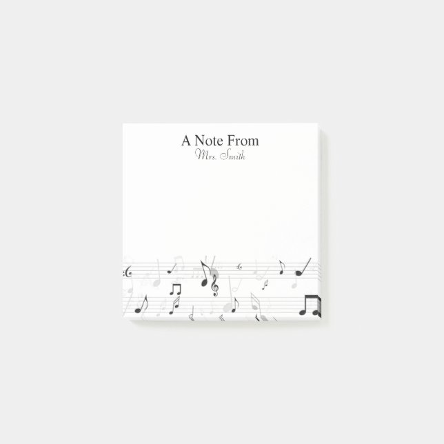 Una Nota Del Músico De Whimsical Music Note (Anverso)