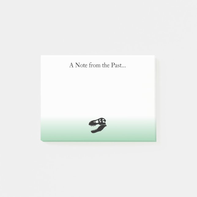 Una nota del pasado - Post-it de dinosaurio T. rex (Anverso)