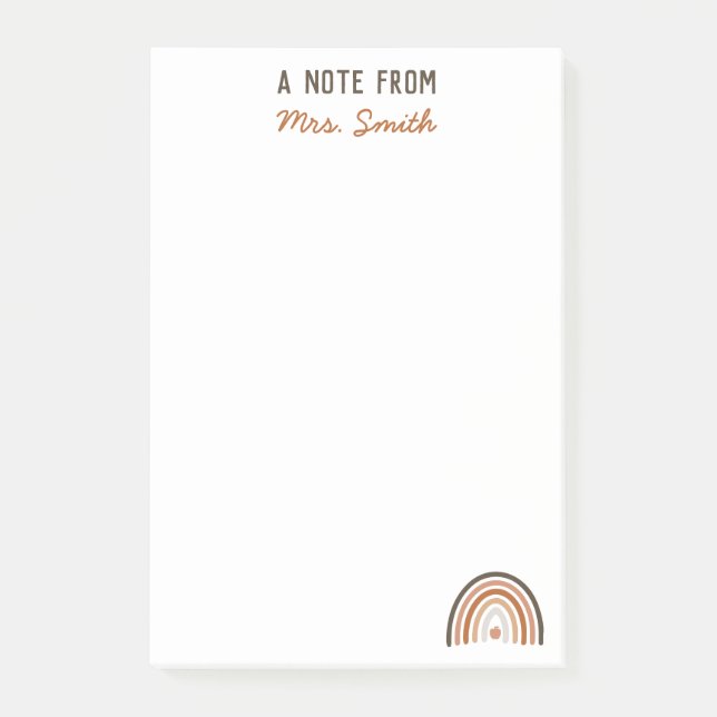 Una nota del post del Boho Rainbow Teacher (Anverso)