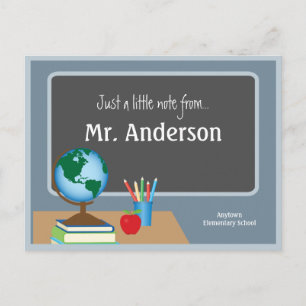 Una Nota Del Profesor Chalkboard Globe
