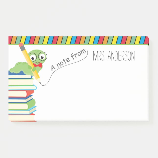 Una nota del profesor con un librogusano (Anverso)