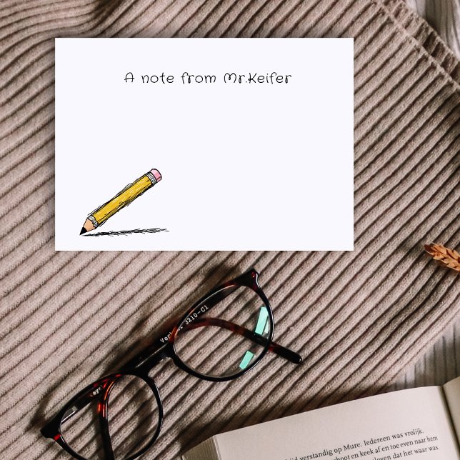 Una Nota Del Profesor Ilustrado Lápiz Simple (Subido por el creador)