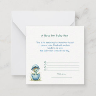 Una nota para Baby Rex Dino Baby Shower para niños