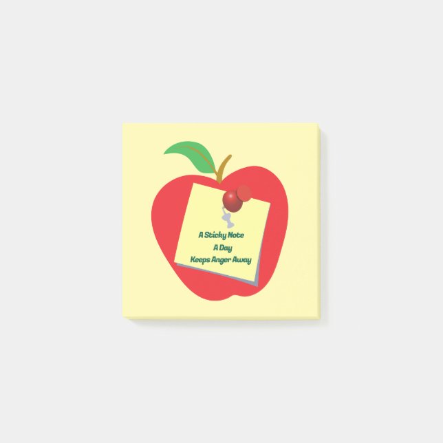 Una nota pegajosa un día mantiene la ira fuera (Anverso)