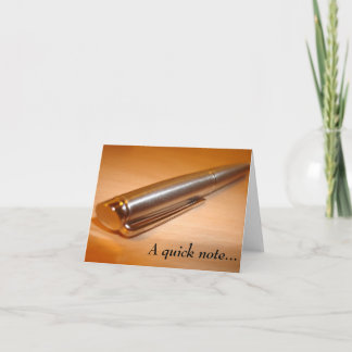 Una nota rápida... Tarjeta pequeña