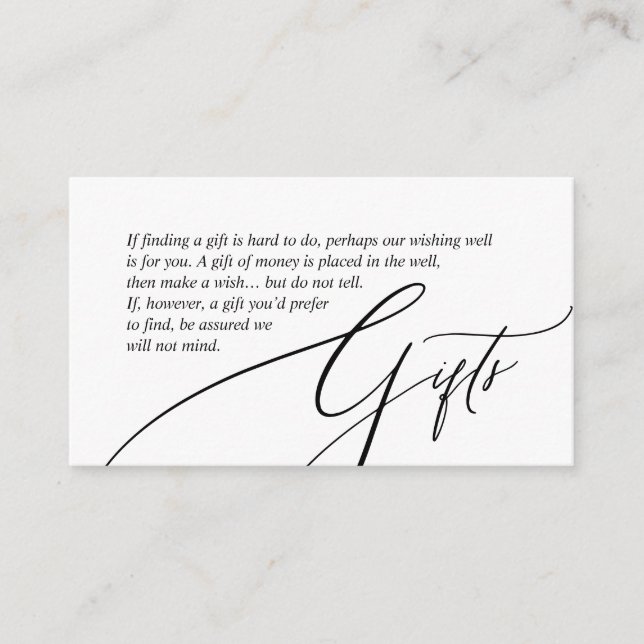 Una Nota Sobre Regalos De Boda, Creativo Moderno (Anverso)