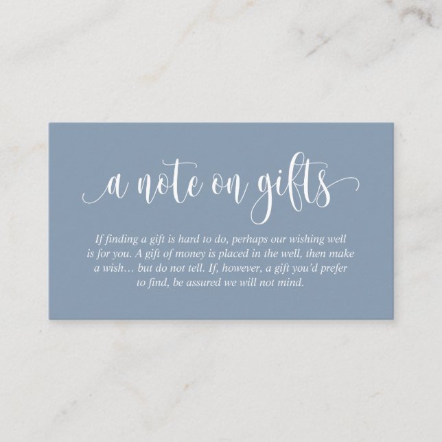 Una Nota Sobre Regalos De Boda, Guión Elegante Mod (Anverso)