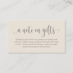 Una Nota Sobre Regalos De Boda, Guión Elegante Mod