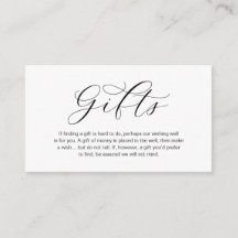 Una Nota Sobre Regalos De Boda, Hermosa Elegancia