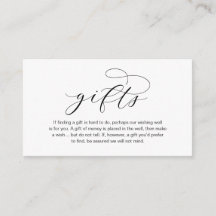 Una Nota Sobre Regalos De Boda, Hermosa Elegancia