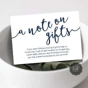 Una nota sobre regalos, dinero para el fondo de lu