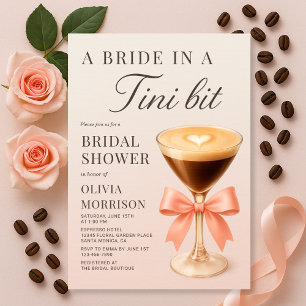 Una Novia en una Invitación de Despedida de Solter