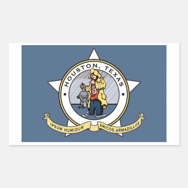 Una nueva bandera para el pegatina de Houston (Anverso)