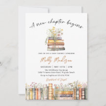 Una nueva capítulo comienza invitación para baby s