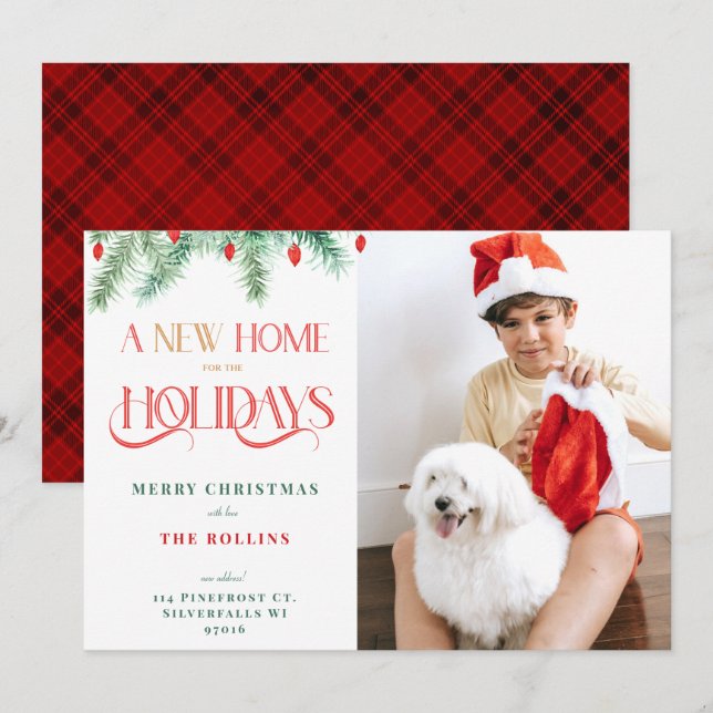 Una nueva casa para el cambio de tarjeta de direcc (Anverso / Reverso)