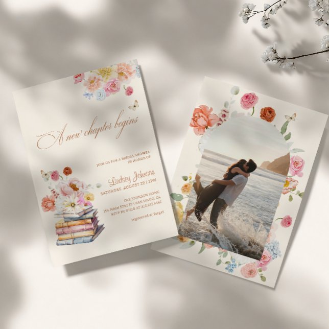 Una Nueva Etapa Comienza Invitación Floral de Desp (Subido por el creador)
