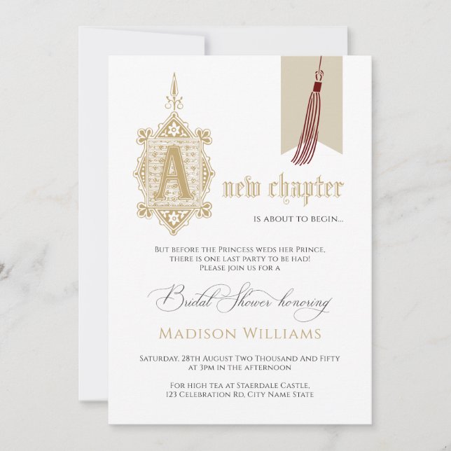 Una nueva invitación a la ducha de novia en capítu (Anverso)