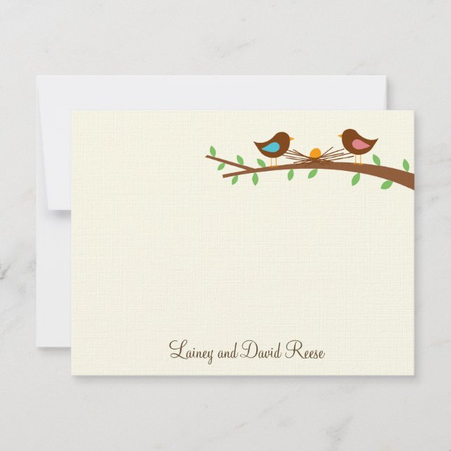 Una nueva tarjeta de agradecimiento para huevos (Anverso)