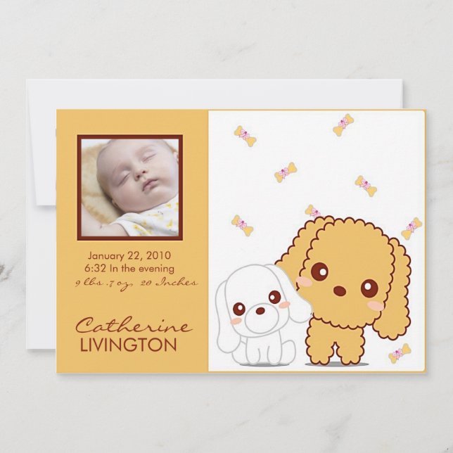 Una nueva tarjeta de invitación para bebé (Anverso)