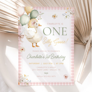 UNA OCA TONTITA Invitación al Primer Cumpleaños