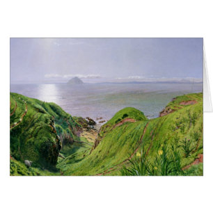 Una opinión Ailsa Craig y la isla de Arran, 1860