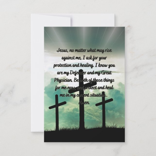 Una Oración Diaria Para Curar Tarjeta De Saludo Pl (Anverso)