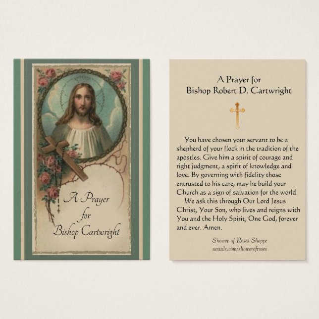 Una oración para un obispo católico (Anverso y reverso)