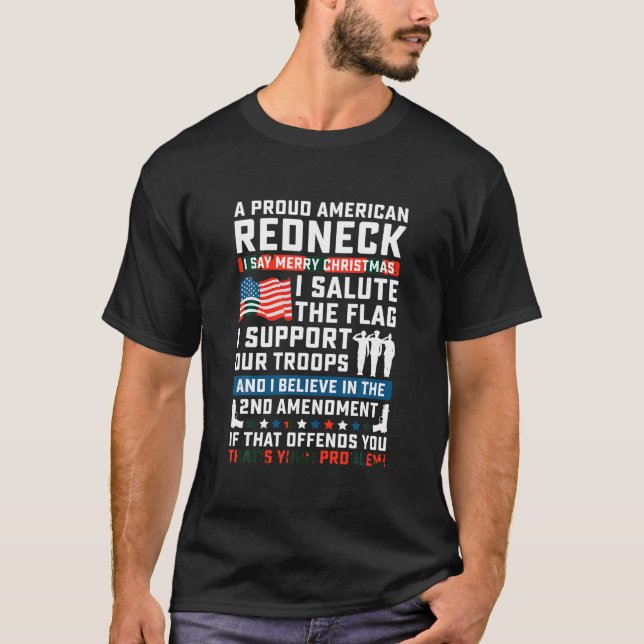 Una orgullosa camiseta norteamericana de Redneck (Anverso)