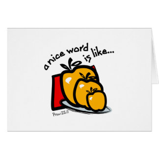 una palabra agradable es como manzanas del