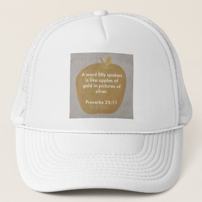Una palabra hablada apto, manzanas del oro, gorras (Anverso)