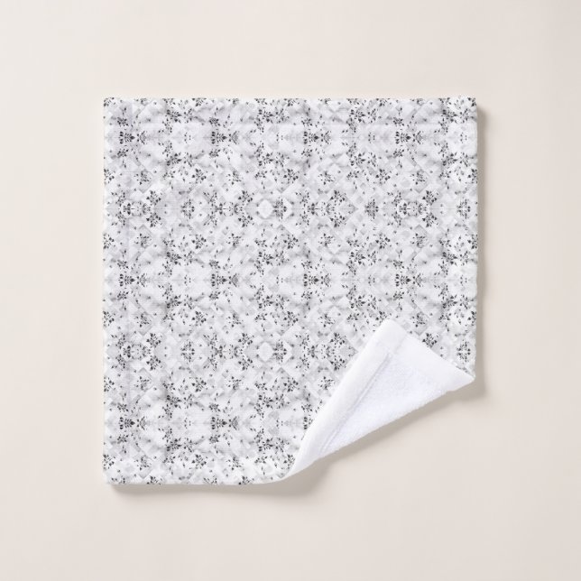 Una pared de estampado blanco y negro que impresio (Toallita)