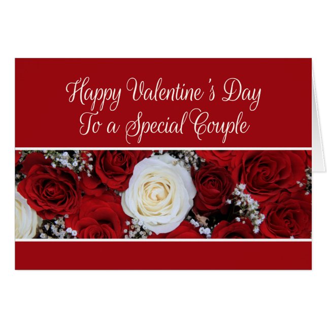 Una pareja especial feliz Rosas del Día de San Val (Anverso (Horizontal))