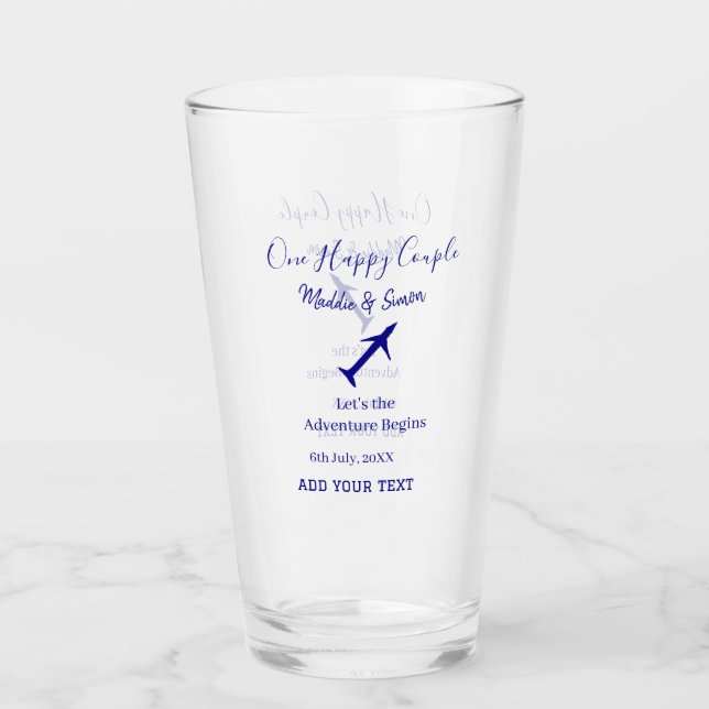 Una pareja feliz comienza la aventura boda co (Anverso)