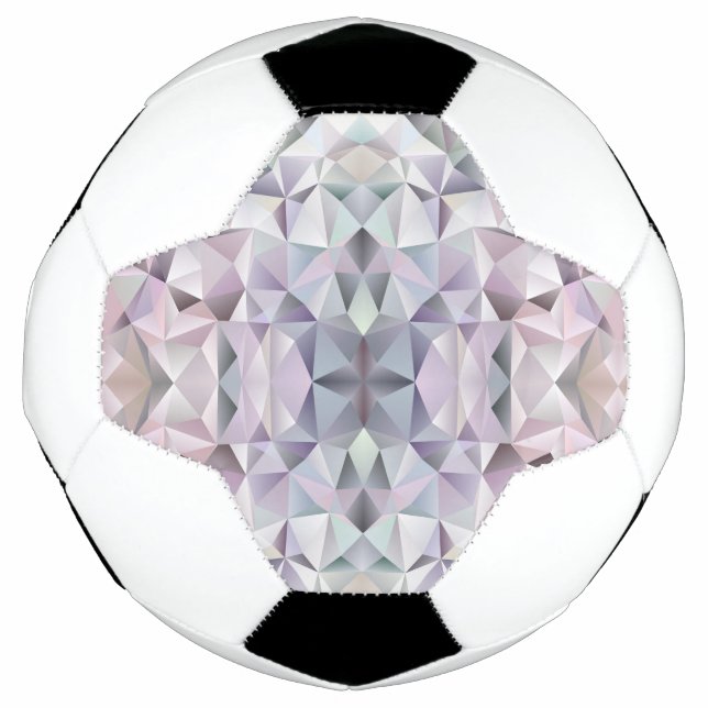 Una pelota de fútbol presenta un patrón de cristal (Anverso)