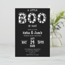 Una pequeña boo está en camino Invitación a la fie